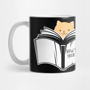 Kawaii Funny Cat Meow How To Train Your Human Book Pet Mug